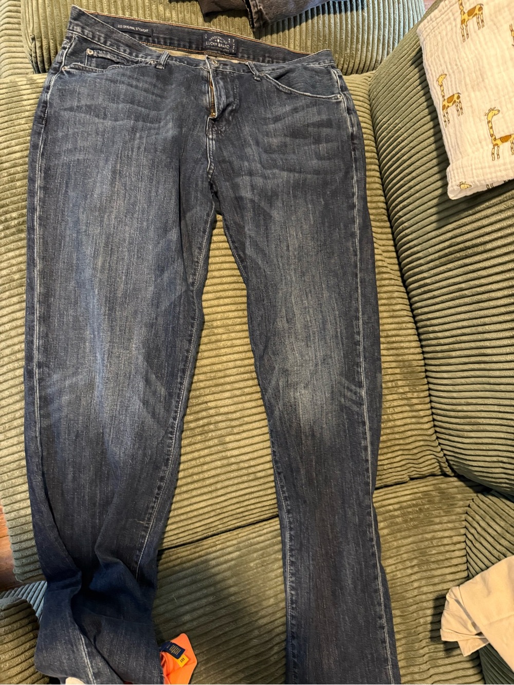 Lucky Brand Men's Dark Blue Straight-Leg Jeans